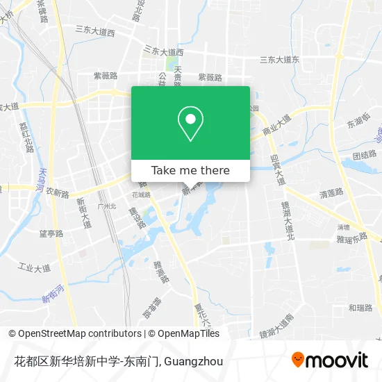 花都区新华培新中学-东南门 map