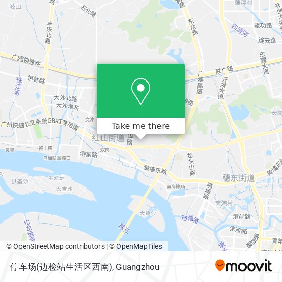 停车场(边检站生活区西南) map