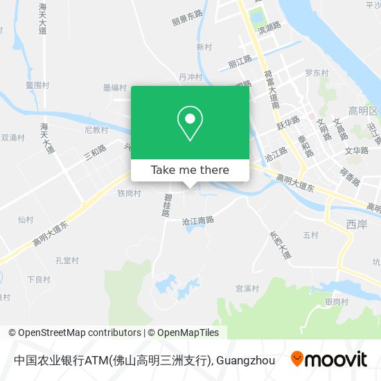 中国农业银行ATM(佛山高明三洲支行) map
