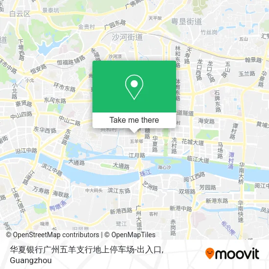华夏银行广州五羊支行地上停车场-出入口 map