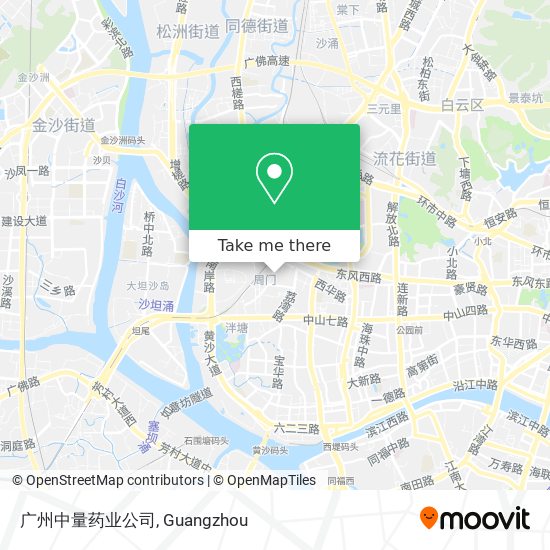 广州中量药业公司 map
