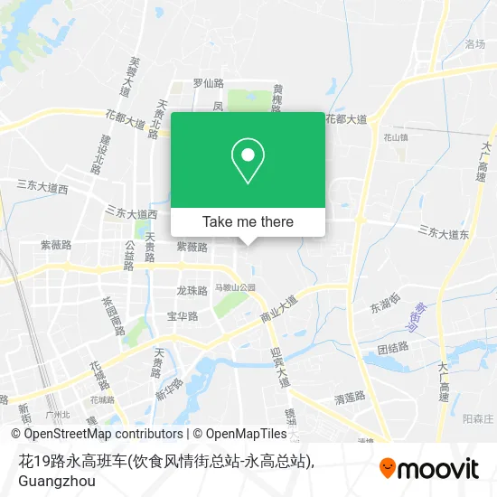 花19路永高班车(饮食风情街总站-永高总站) map