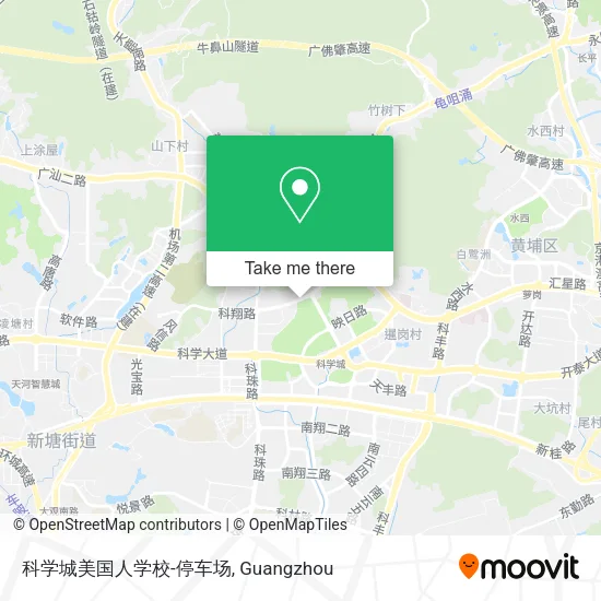 科学城美国人学校-停车场 map