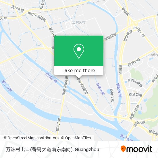 万洲村出口(番禺大道南东南向) map