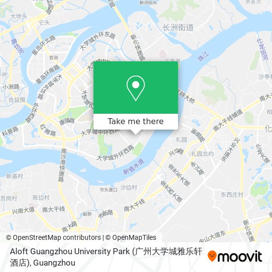 Aloft Guangzhou University Park (广州大学城雅乐轩酒店) map