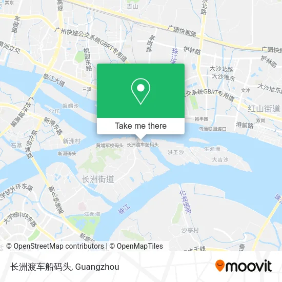 长洲渡车船码头 map