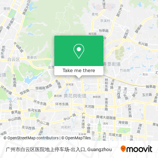 广州市白云区医院地上停车场-出入口 map