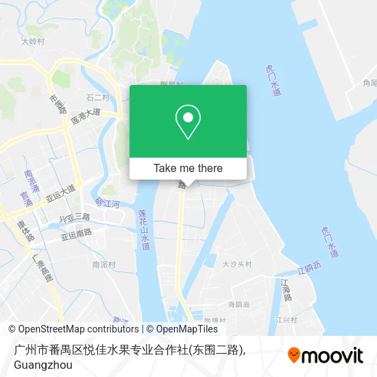 广州市番禺区悦佳水果专业合作社(东围二路) map