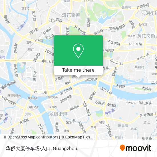 华侨大厦停车场-入口 map
