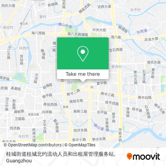 桂城街道桂城北约流动人员和出租屋管理服务站 map