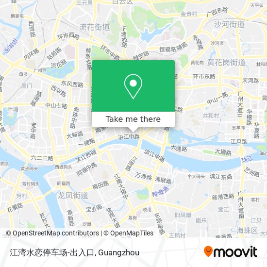江湾水恋停车场-出入口 map