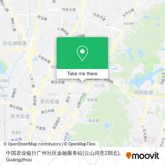 中国农业银行广州社区金融服务站(云山诗意2期北) map