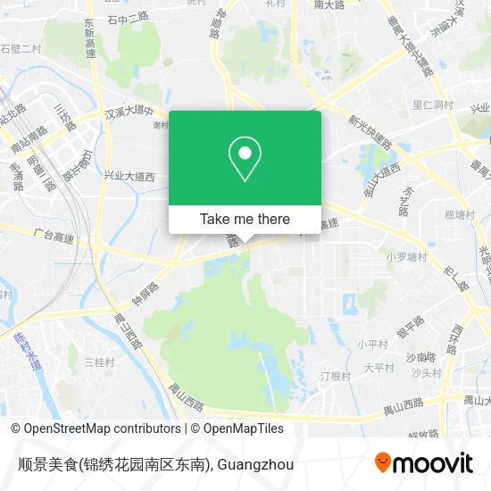 顺景美食(锦绣花园南区东南) map