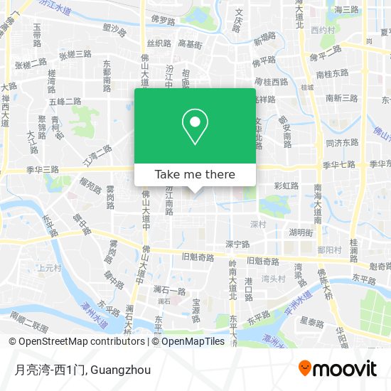月亮湾-西1门 map