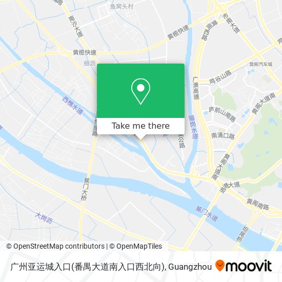 广州亚运城入口(番禺大道南入口西北向) map