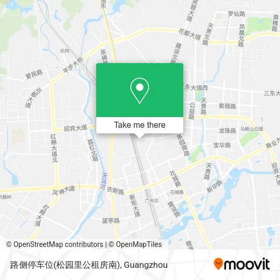 路侧停车位(松园里公租房南) map