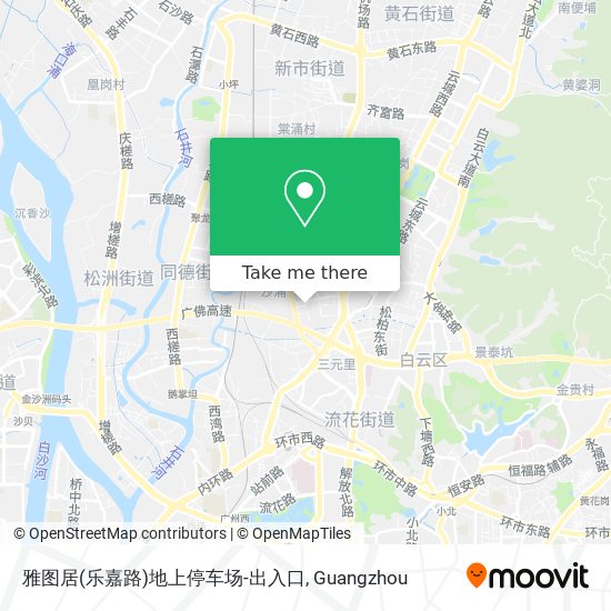 雅图居(乐嘉路)地上停车场-出入口 map