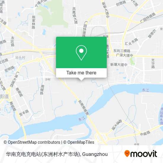华南充电充电站(东洲村水产市场) map