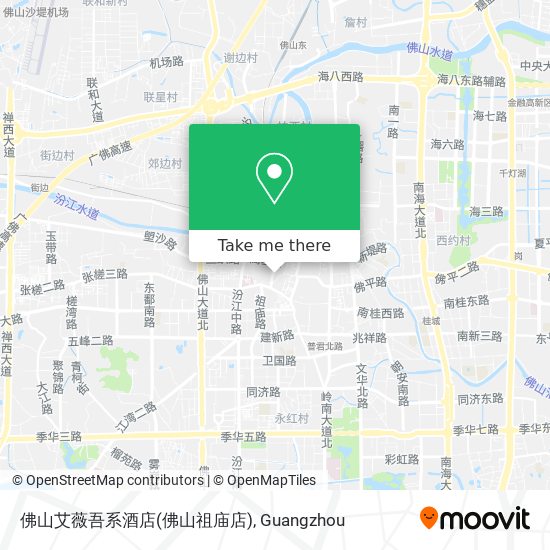 佛山艾薇吾系酒店(佛山祖庙店) map