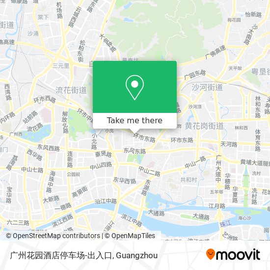 广州花园酒店停车场-出入口 map