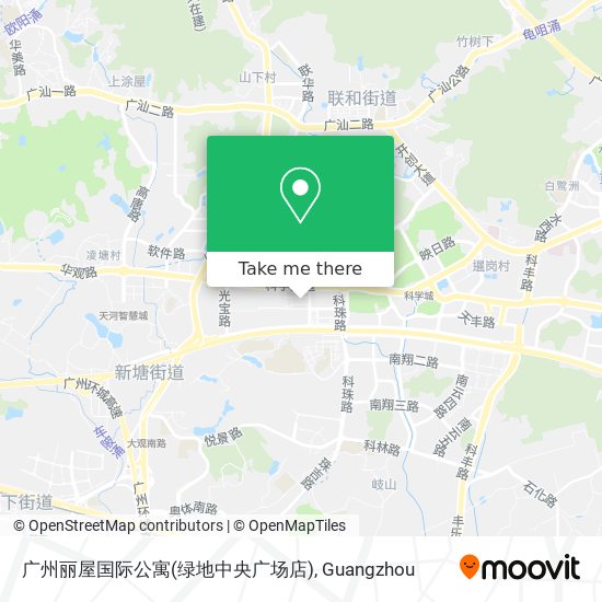 广州丽屋国际公寓(绿地中央广场店) map