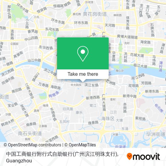 中国工商银行附行式自助银行(广州滨江明珠支行) map