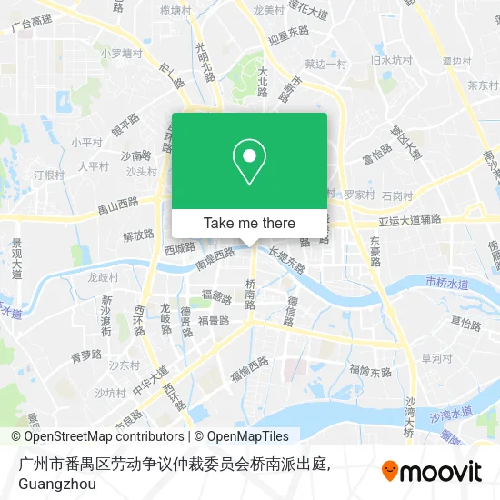 广州市番禺区劳动争议仲裁委员会桥南派出庭 map