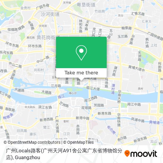 广州Locals路客(广州天河A91舍公寓广东省博物馆分店) map