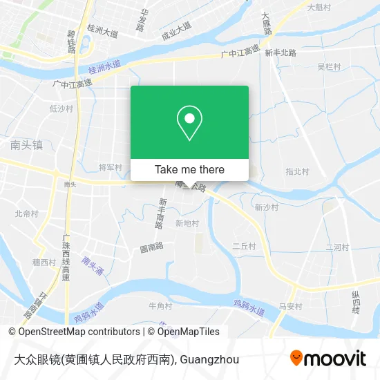 大众眼镜(黄圃镇人民政府西南) map