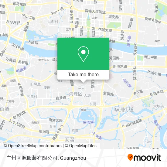 广州南源服装有限公司 map