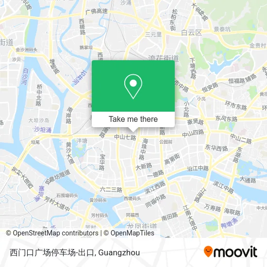 西门口广场停车场-出口 map