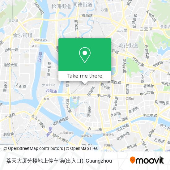 荔天大厦分楼地上停车场(出入口) map