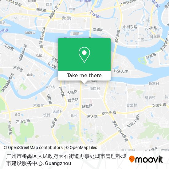 广州市番禺区人民政府大石街道办事处城市管理科城市建设服务中心 map