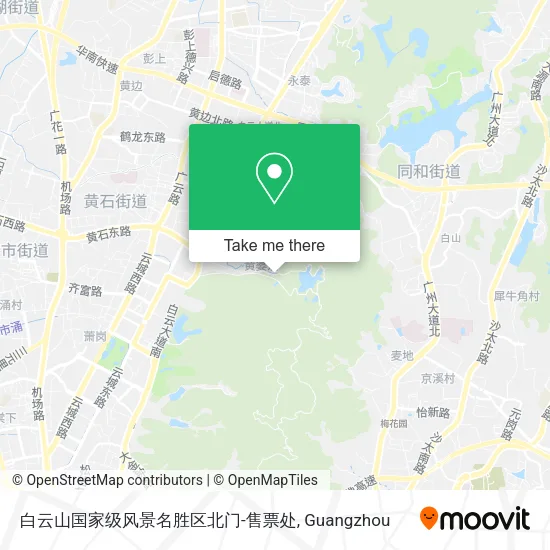 白云山国家级风景名胜区北门-售票处 map