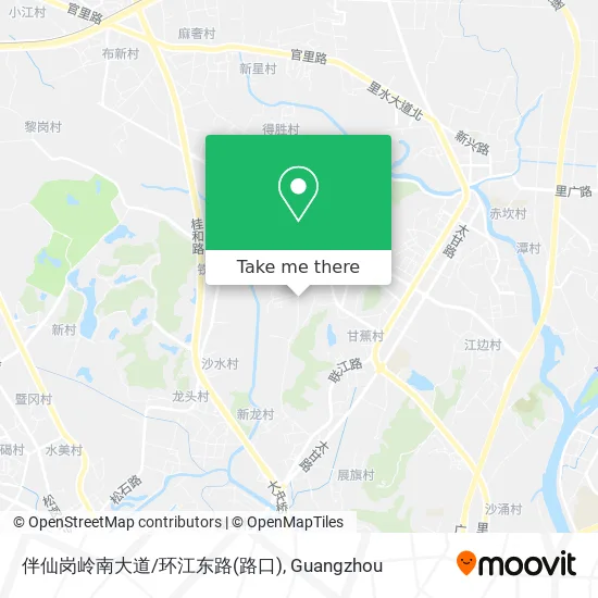 伴仙岗岭南大道/环江东路(路口) map