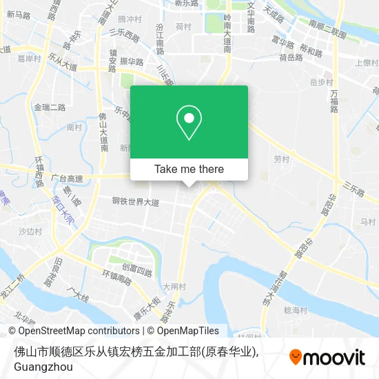 佛山市顺德区乐从镇宏榜五金加工部(原春华业) map