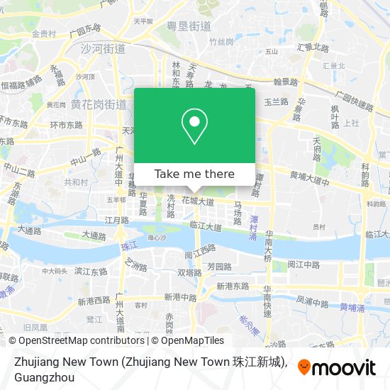 Zhujiang New Town map
