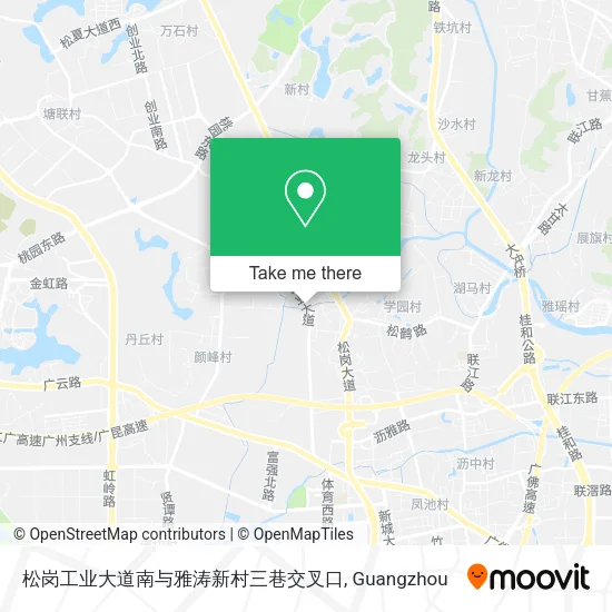 松岗工业大道南与雅涛新村三巷交叉口 map