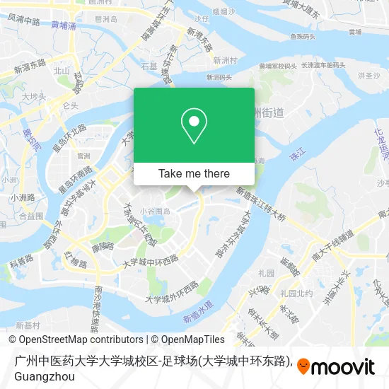 广州中医药大学大学城校区-足球场(大学城中环东路) map