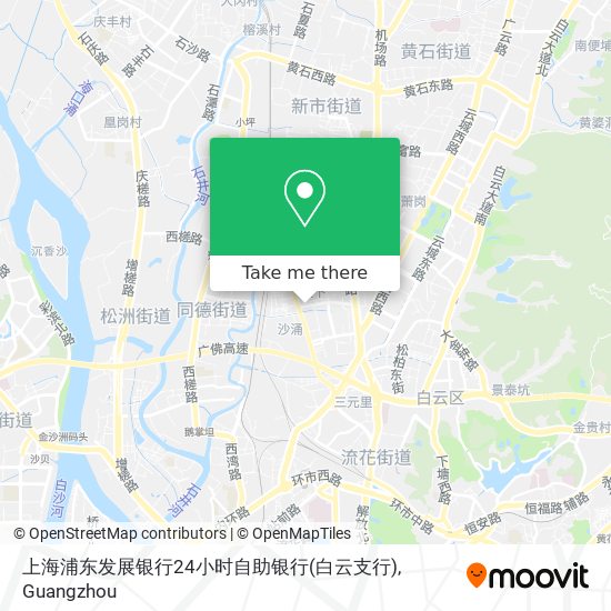 上海浦东发展银行24小时自助银行(白云支行) map