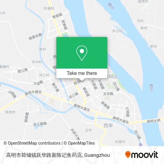 高明市荷城镇跃华路新陈记鱼药店 map