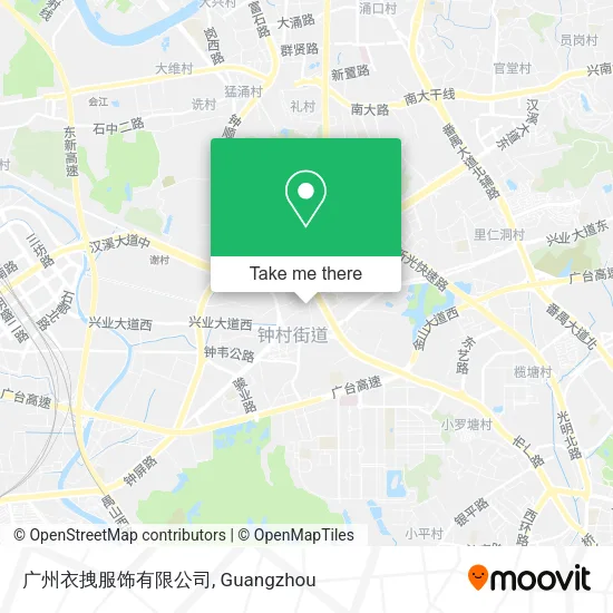 广州衣拽服饰有限公司 map