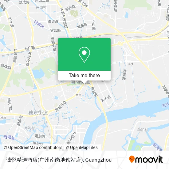 诚悦精选酒店(广州南岗地铁站店) map