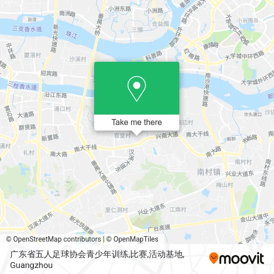 广东省五人足球协会青少年训练,比赛,活动基地 map