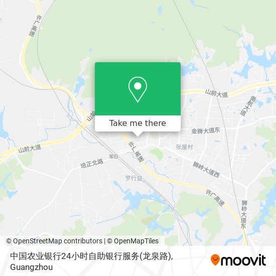 中国农业银行24小时自助银行服务(龙泉路) map
