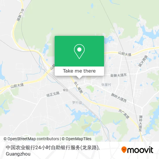 中国农业银行24小时自助银行服务(龙泉路) map