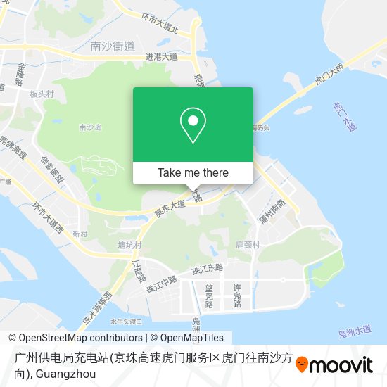 广州供电局充电站(京珠高速虎门服务区虎门往南沙方向) map