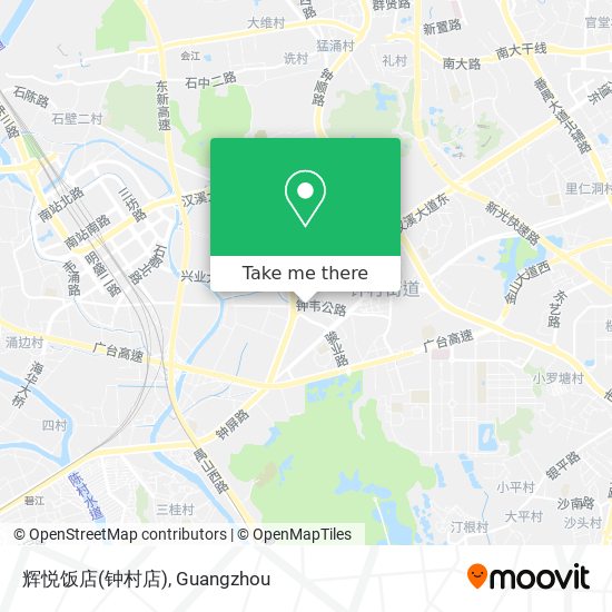 辉悦饭店(钟村店) map