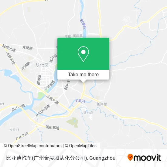 比亚迪汽车(广州金昊城从化分公司) map