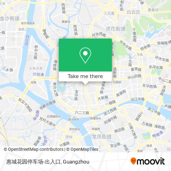 惠城花园停车场-出入口 map
